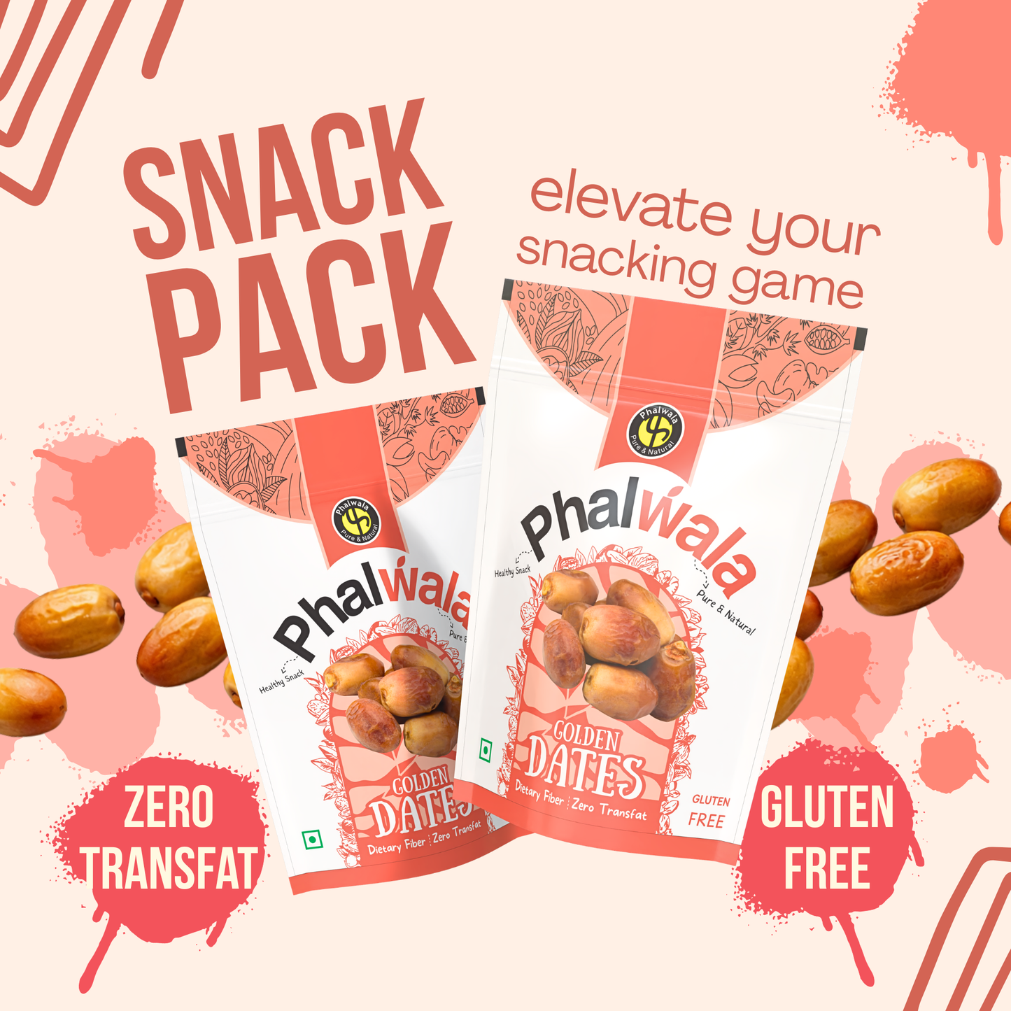 Golden Dates Snack Pack (500 gms)