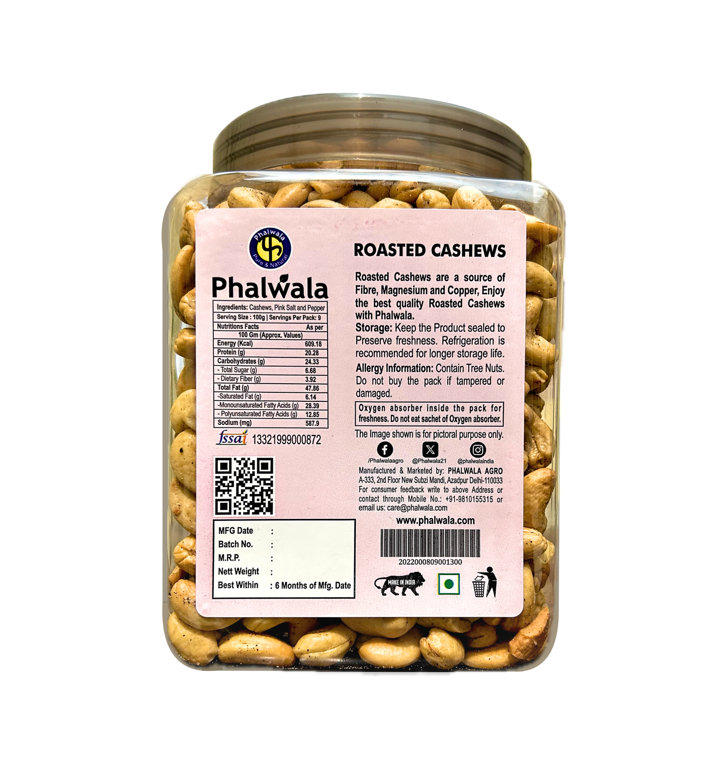 Roasted Cashews (900 gms)