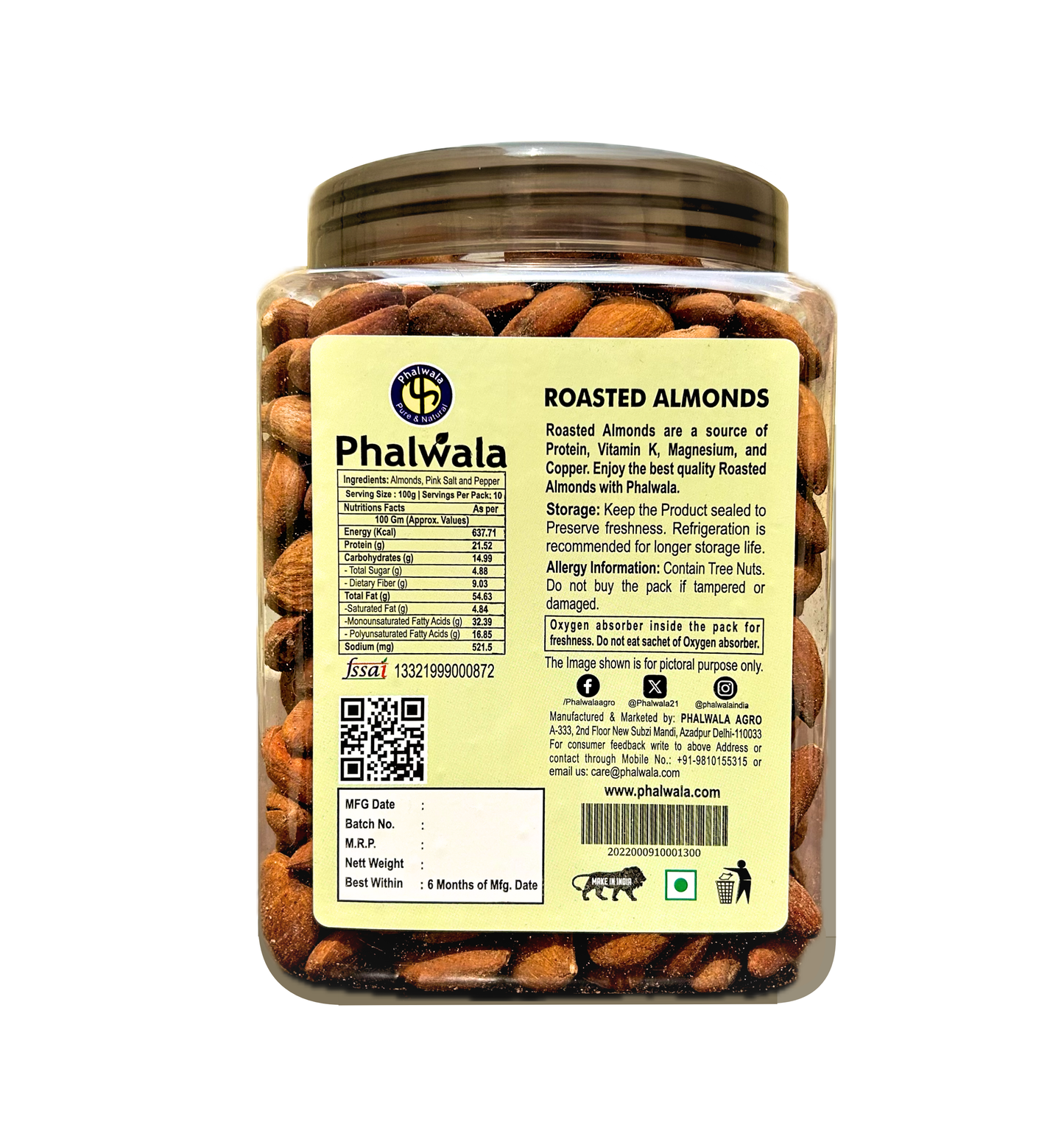 Roasted Almonds (900 gms)