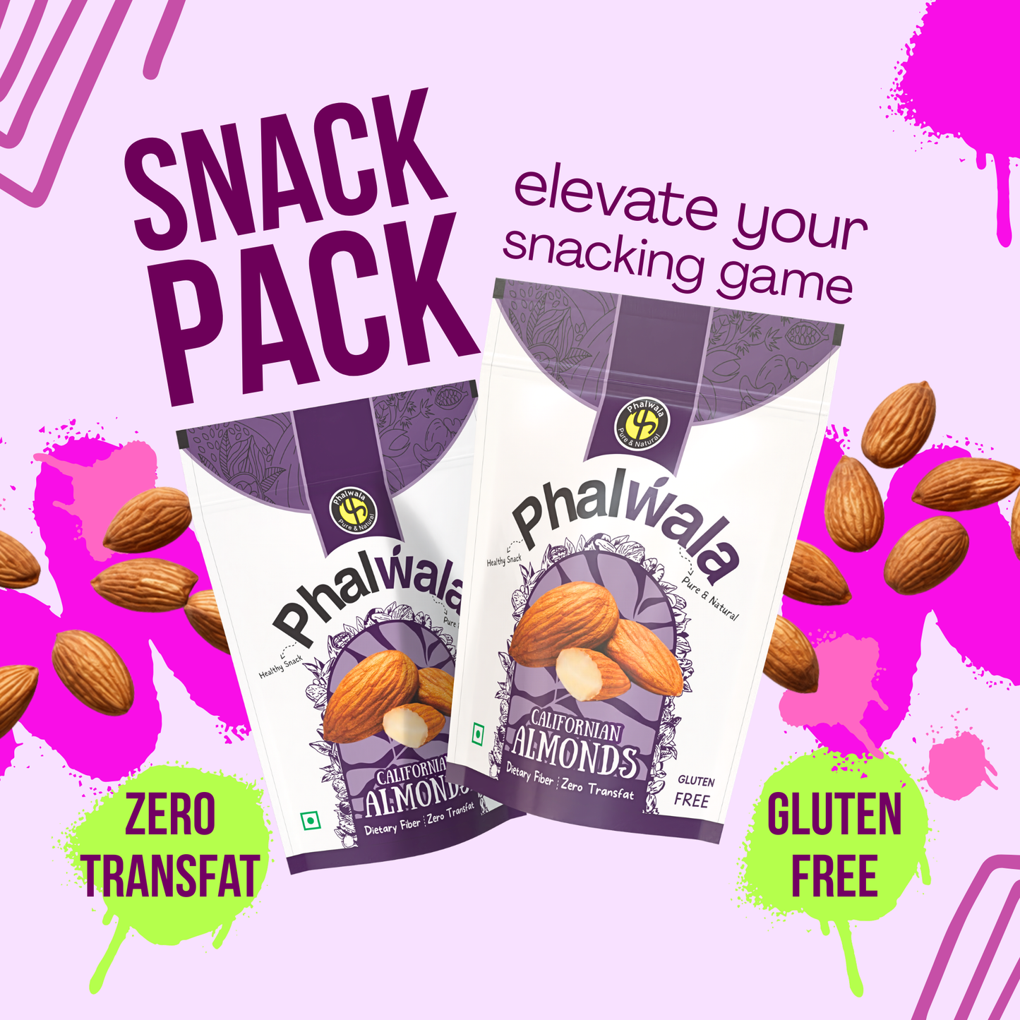 Californian Almonds Snack Pack (500 gms)