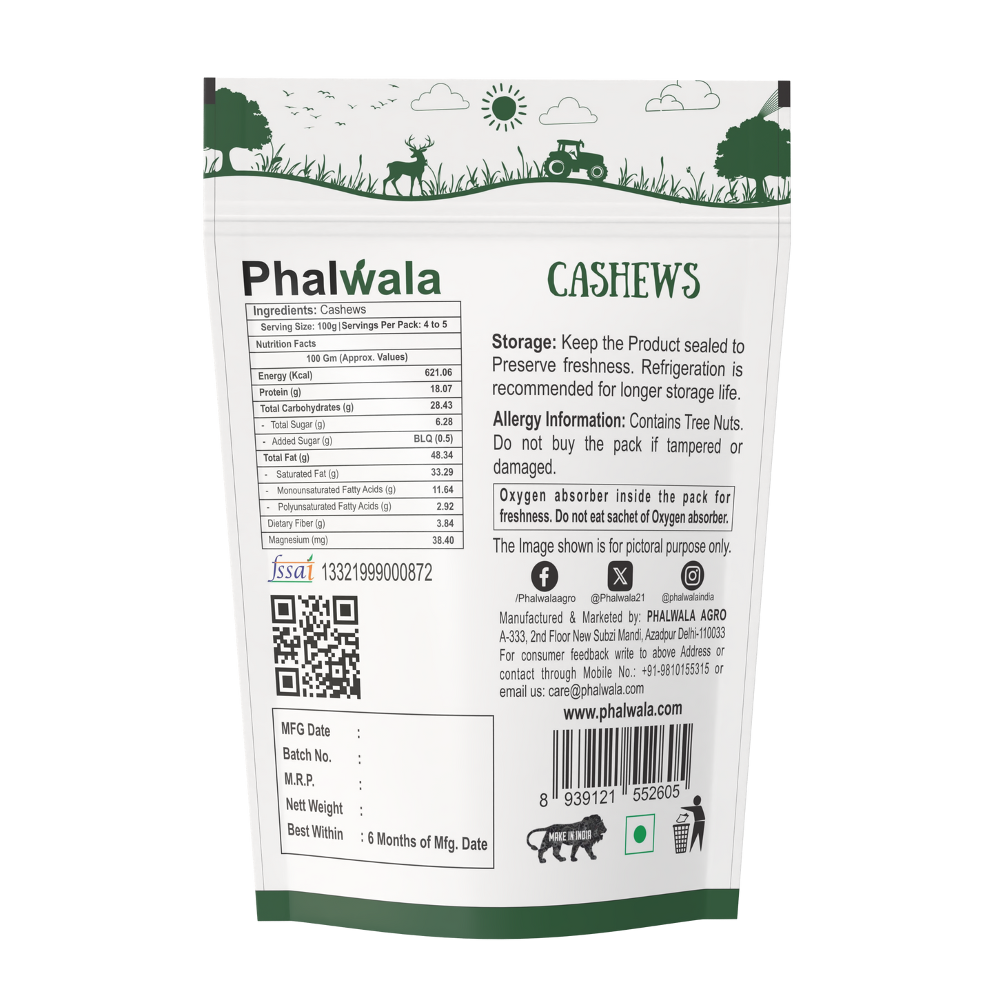 Cashews Snack Pack (500 gms)