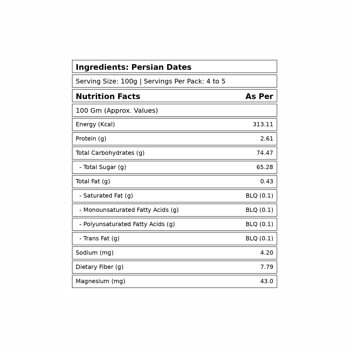 Persian Dates Snack Pack (500 gms)